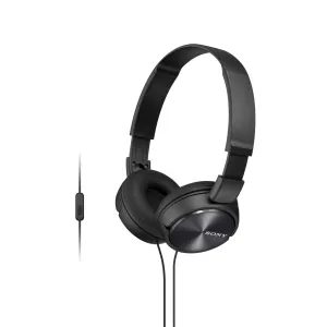 Sony MDR-ZX310AP ZX Series Wired On-Ear Headphones with Mic - Black