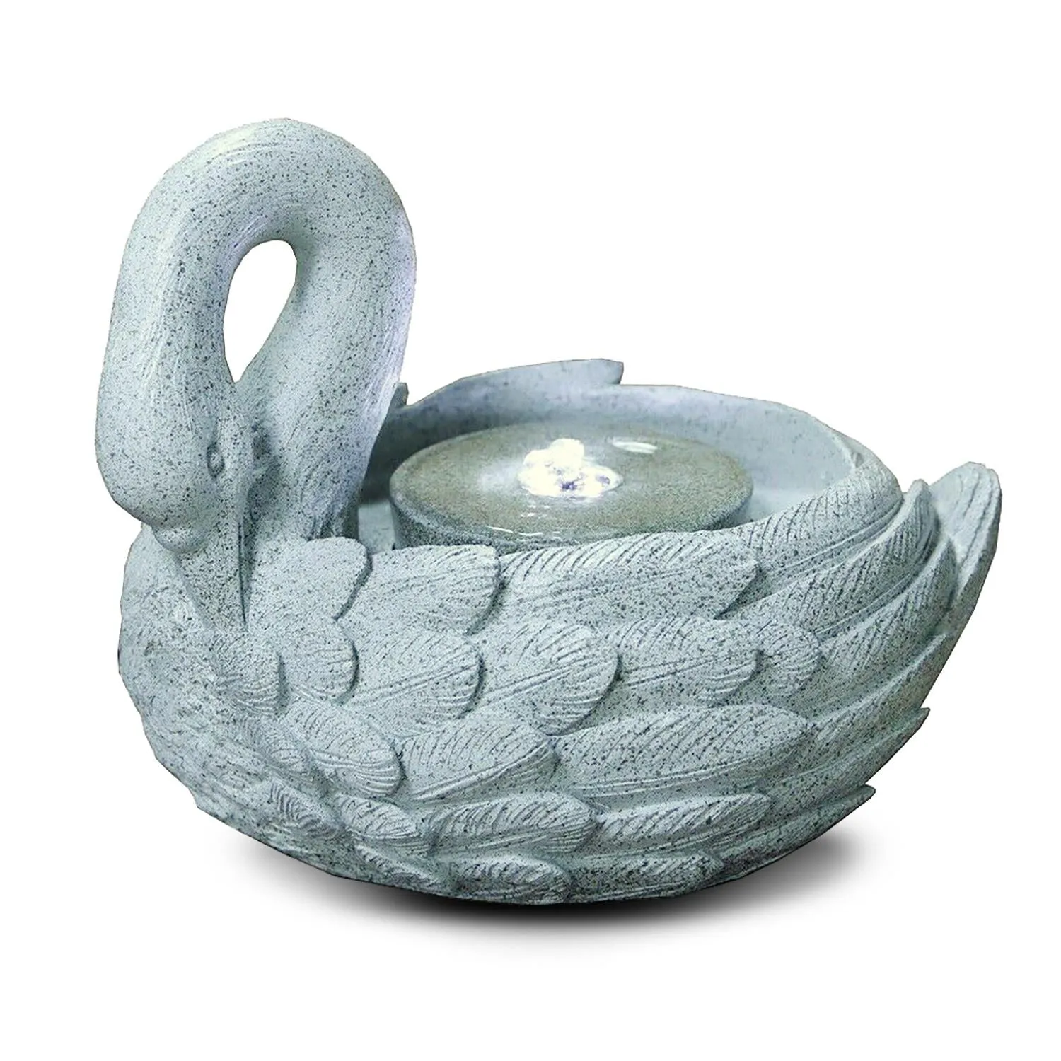 Swan Design Water Feature Outdoor With LED